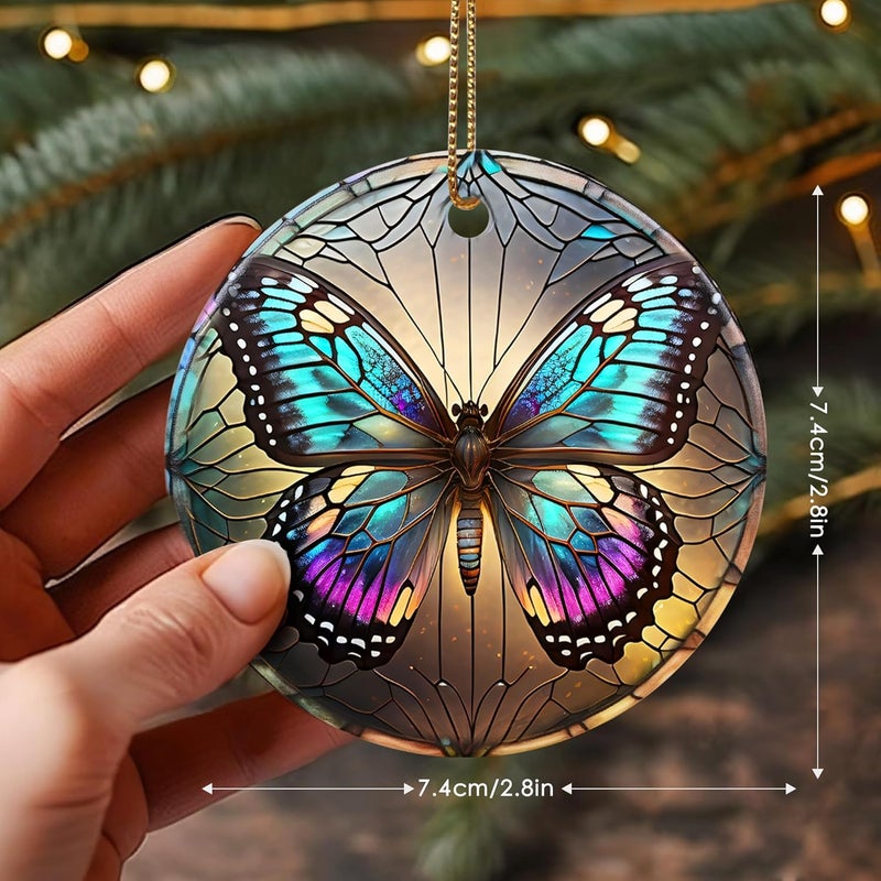 Touber Butterfly Christmas Ornament, Christmas Ornaments for Tree, Christmas Tree Decor, Holiday Ornament - Image 3